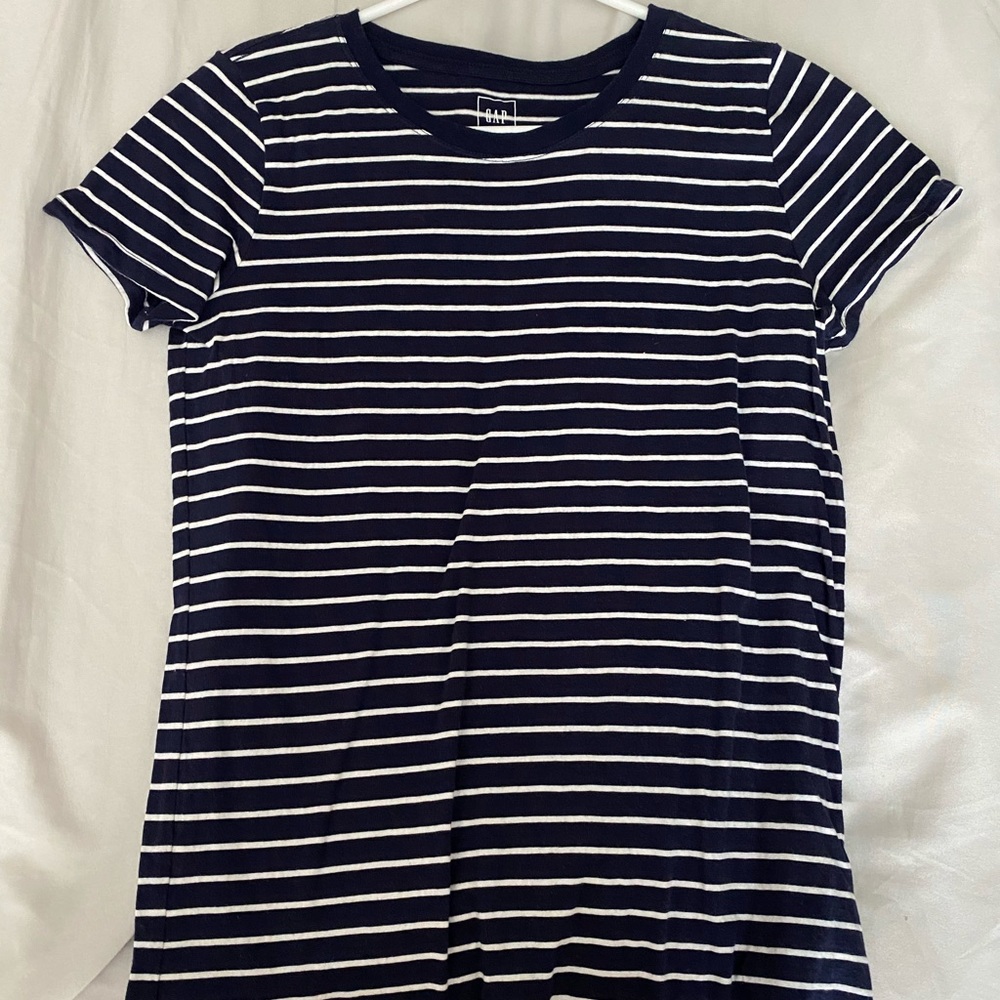 Navy and white striped tshirt